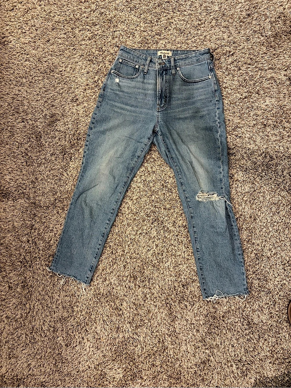 Madewell The Curvy Perfect Vintage Jean Distressed Jeans Waist 27